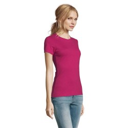 T-Shirt Femme Personnalisé 190g Confort et Style - Imperial Women Matières : coton Taille textile : XL Couleurs : fuchsia marqua