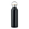Bouteille isotherme double paroi 750ml personnalisée - Helsinki Matières : acier inoxydable Couleurs : noir marquage couleur écl