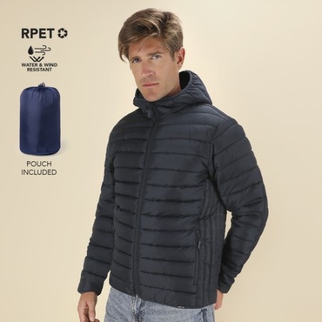 Veste personnalisée pas cher Dilax Taille textile : XXL Couleurs : bleu marine Matières : polyester recyclé impression logo haut