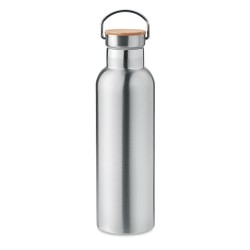 Bouteille isotherme double paroi 750ml personnalisée - Helsinki Matières : acier inoxydable Couleurs : argenté mat cadeau entrep