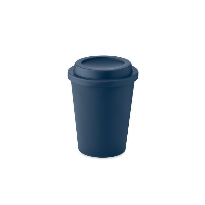 Gobelet double paroi personnalisable de 300 ml - SORA Matières : polypropylène (PP) Couleurs : bleu marine