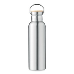 Bouteille isotherme double paroi 750ml personnalisée - Helsinki Matières : acier inoxydable Couleurs : argenté mat marquage lase