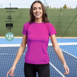 T-Shirt Femme Personnalisé Confortable et Performant - Tecnic Sappor Matières : polyester Taille textile : XL Couleurs : jaune o 2