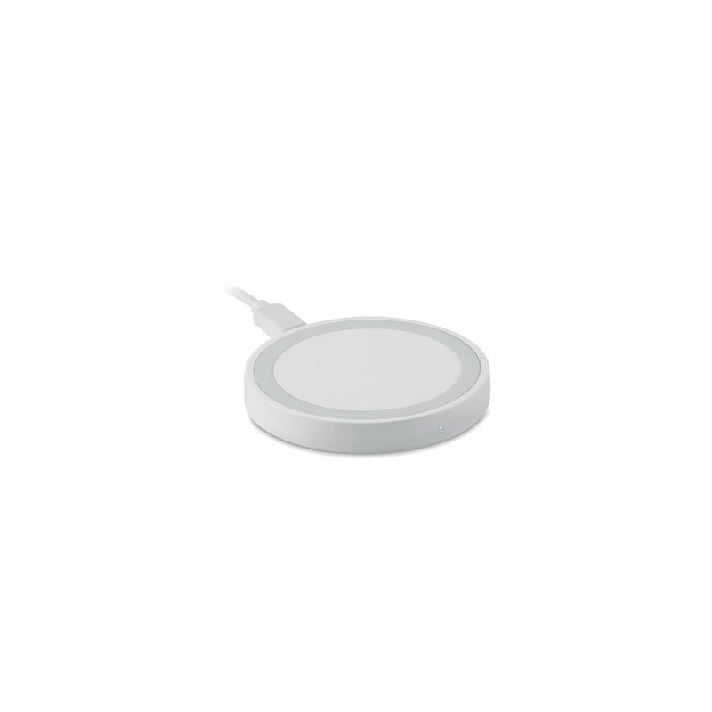 Chargeur sans fil  et efficace WIRELESS PLATO + Matières : ABS Couleurs : blanc
