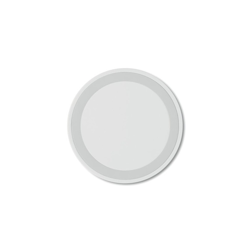 Chargeur sans fil  et efficace WIRELESS PLATO + Matières : ABS Couleurs : blanc marquage laser ultra précis