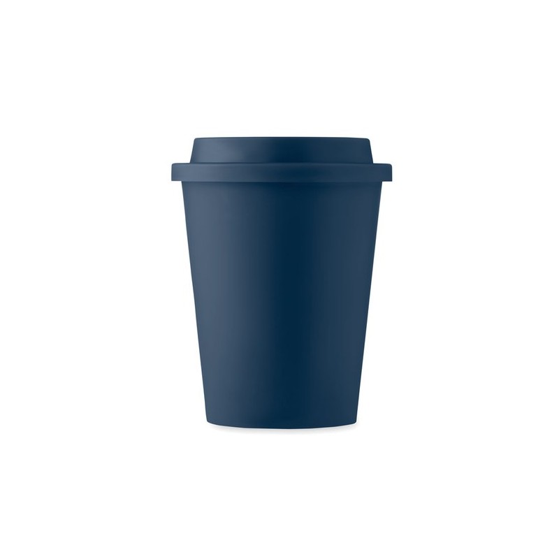 Gobelet double paroi personnalisable de 300 ml - SORA Matières : polypropylène (PP) Couleurs : bleu marine goodies publicitaire 
