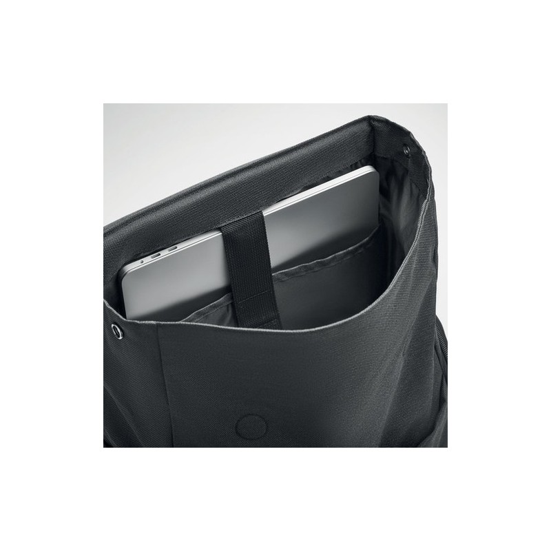 Sac à dos  pour ordinateur DAEGU LAP Matières : PET recyclé Couleurs : noir impression haute définition