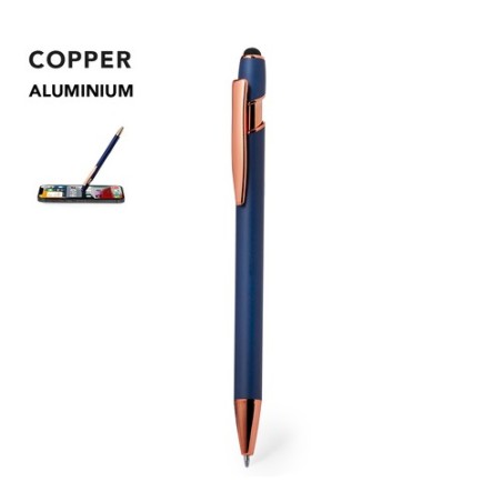 Stylet Bille Personnalisé Cadeau d'Entreprise Idéal Lixor Matières : aluminium Couleurs : bleu marine livraison express 24h 48h