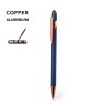 Stylet Bille Personnalisé Cadeau d'Entreprise Idéal Lixor Matières : aluminium Couleurs : bleu marine livraison express 24h 48h