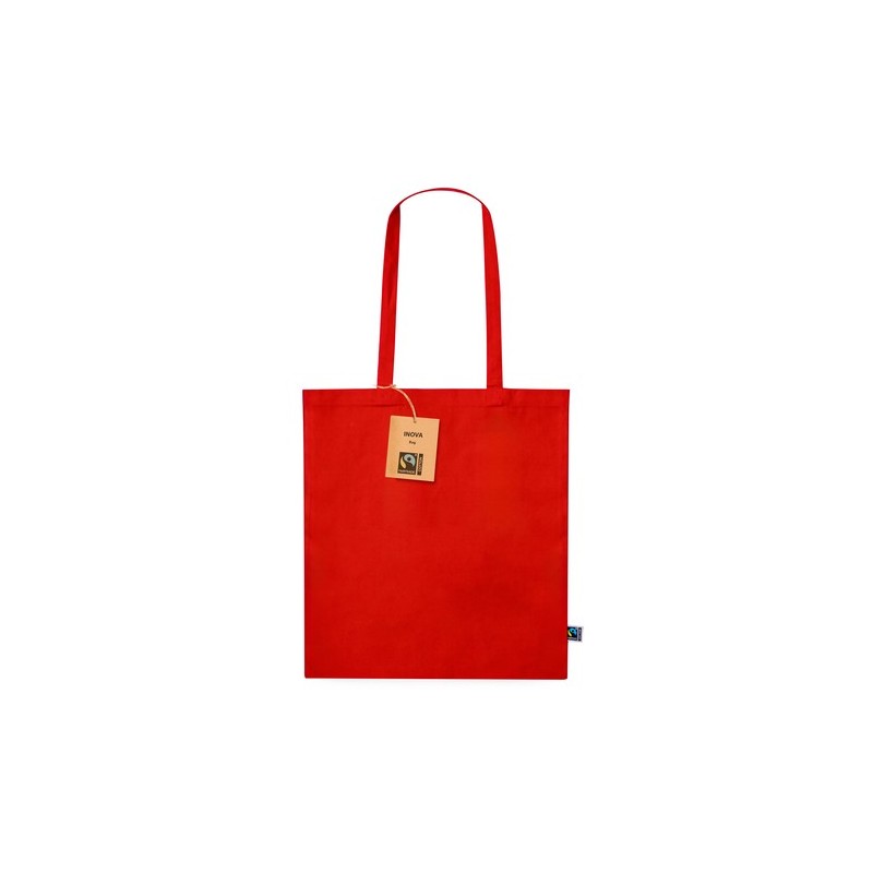 Sac Éthique Personnalisé de Shopping Inova Fairtrade pas cher Matières : coton Couleurs : blanc goodies personnalisé en stock