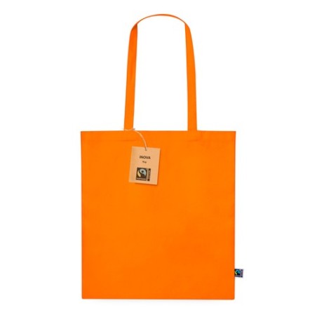 Sac Éthique Personnalisé de Shopping Inova Fairtrade pas cher Matières : coton Couleurs : bleu personnalisable avec votre logo