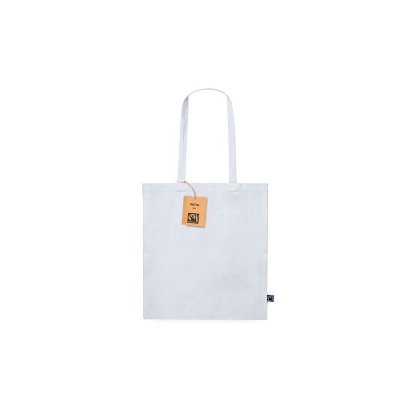 Sac Éthique Personnalisé de Shopping Inova Fairtrade pas cher Matières : coton Couleurs : bleu cadeau client original