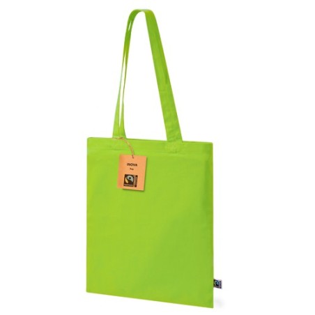 Sac Éthique Personnalisé de Shopping Inova Fairtrade pas cher Matières : coton Couleurs : bleu impression logo haute qualité