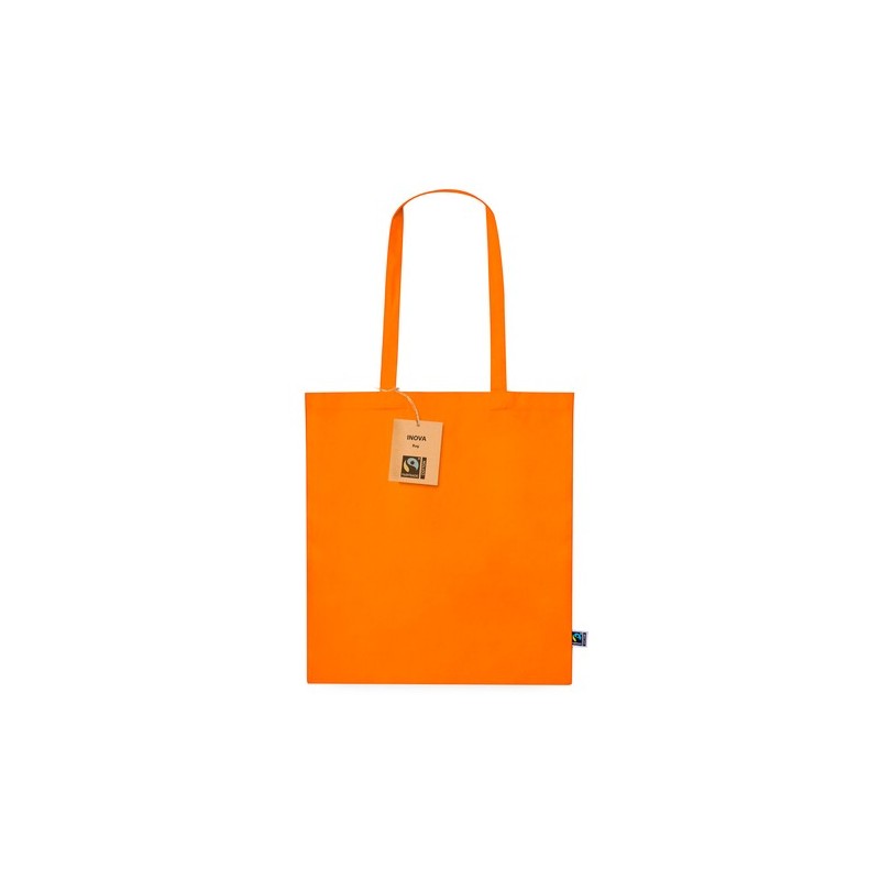 Sac Éthique Personnalisé de Shopping Inova Fairtrade pas cher Matières : coton Couleurs : rouge personnalisation rapide en Franc
