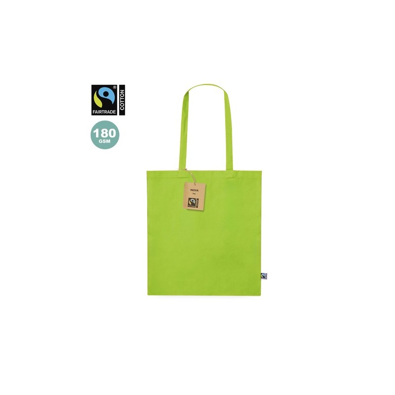 Sac Éthique Personnalisé de Shopping Inova Fairtrade pas cher Matières : coton Couleurs : rose accessoire événementiel unique