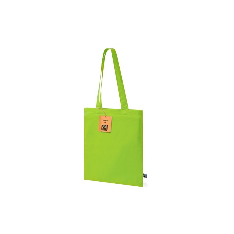 Sac Éthique Personnalisé de Shopping Inova Fairtrade pas cher Matières : coton Couleurs : rose cadeau collaborateur premium