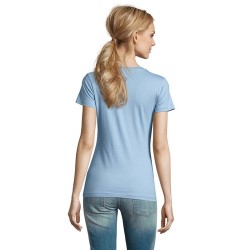 T-Shirt Femme Personnalisé 190g Confort et Style - Imperial Women Matières : coton Taille textile : L Couleurs : bleu ciel marqu
