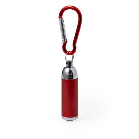 Porte-Clés Éco-responsable Pratique Personnalisé avec Lampe Wols Matières : aluminium recyclé  Couleurs : noir cadeau client ori