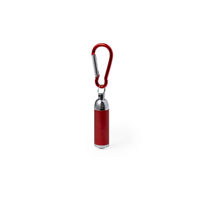 Porte-Clés Éco-responsable Pratique Personnalisé avec Lampe Wols Matières : aluminium recyclé  Couleurs : argenté accessoire évé