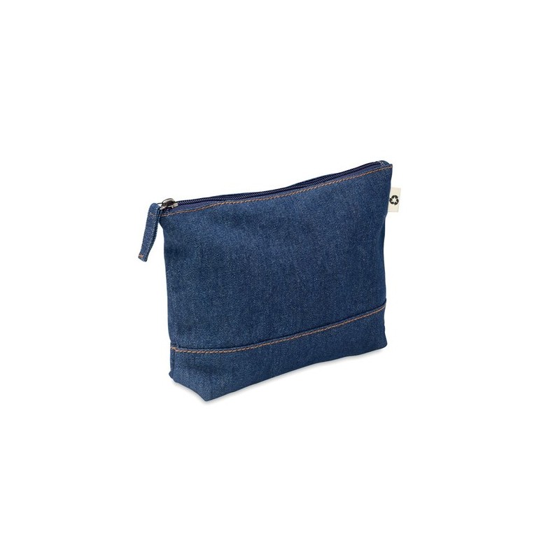 Trousse Éco-responsable Personnalisée en Denim Recyclé STYLE POUCH Matières : coton recyclé Couleurs : bleu