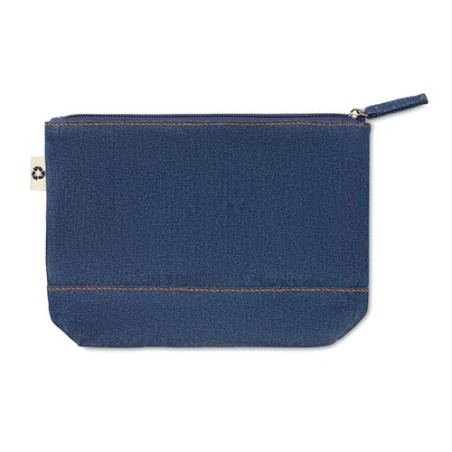 Trousse Éco-responsable Personnalisée en Denim Recyclé STYLE POUCH Matières : coton recyclé Couleurs : bleu cadeau entreprise pa