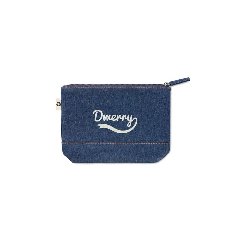 Trousse Éco-responsable Personnalisée en Denim Recyclé STYLE POUCH Matières : coton recyclé Couleurs : bleu goodies publicitaire