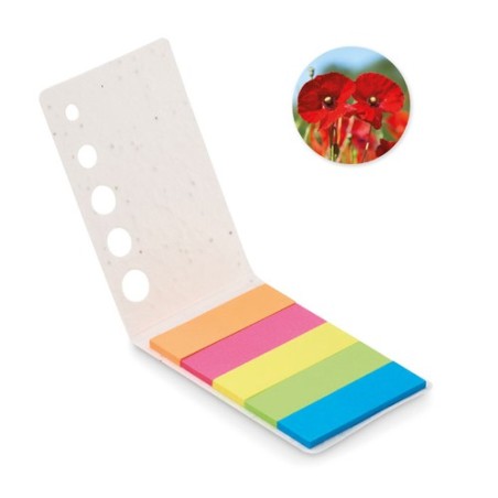 Notes adhésives personnalisées s en papier avec graines - MEMO SEED Matières : papier Couleurs : blanc