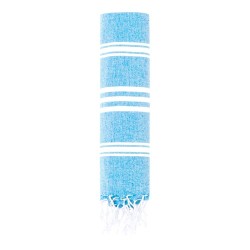 Paréo Serviette Personnalisée Douceur pas cher - Harlow Matières : coton recyclé Couleurs : bleu clair