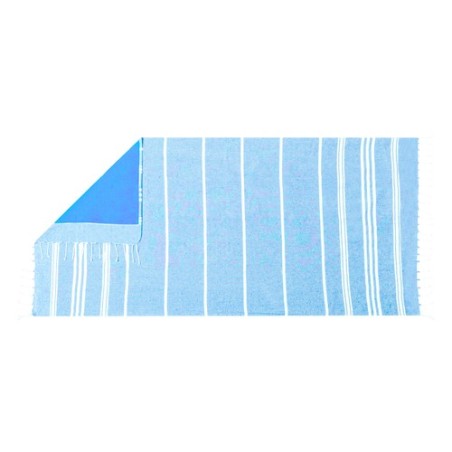 Paréo Serviette Personnalisée Douceur pas cher - Harlow Matières : coton recyclé Couleurs : bleu clair impression logo haute qua
