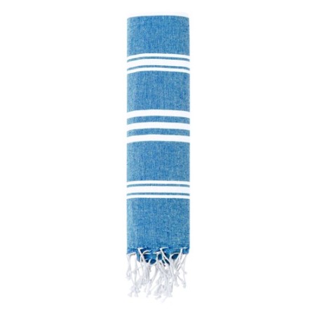 Paréo Serviette Personnalisée Douceur pas cher - Harlow Matières : coton recyclé Couleurs : bleu clair goodies publicitaire évén