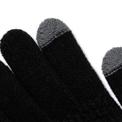 Gants Éco-responsables Tactiles Personnalisés Demsey pas cher Couleurs : noir Matières : polyester recyclé marquage laser ultra 