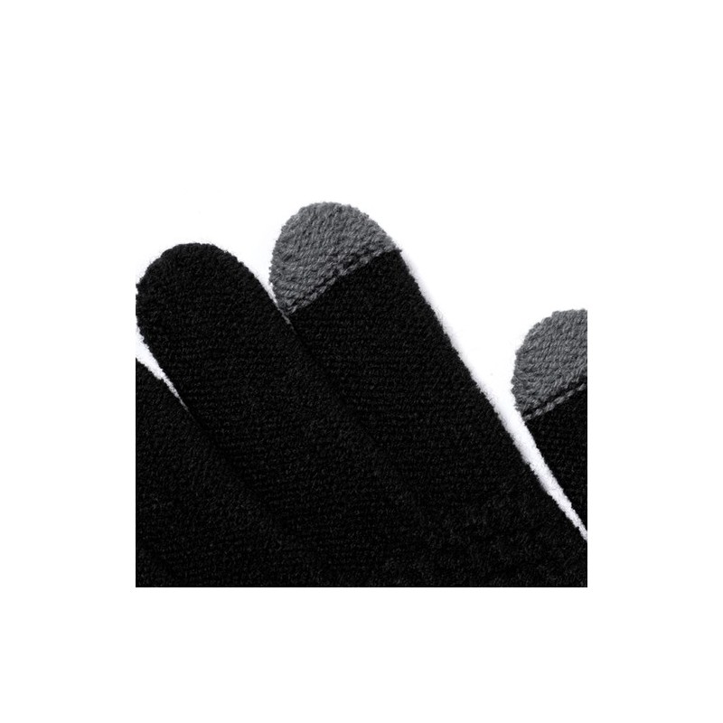 Gants Éco-responsables Tactiles Personnalisés Demsey pas cher Couleurs : noir Matières : polyester recyclé marquage laser ultra 