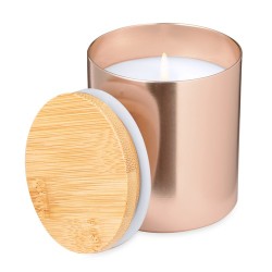 Bougie Aromatique Personnalisée Idéale Rudyn Matières : bambou Couleurs : doré goodies publicitaire événementiel