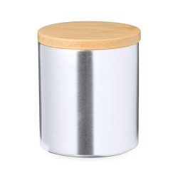 Bougie Aromatique Personnalisée Idéale Rudyn Matières : bambou Couleurs : argenté cadeau entreprise pas cher
