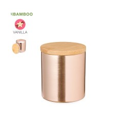Bougie Aromatique Personnalisée Idéale Rudyn Matières : bambou Couleurs : argenté impression haute définition