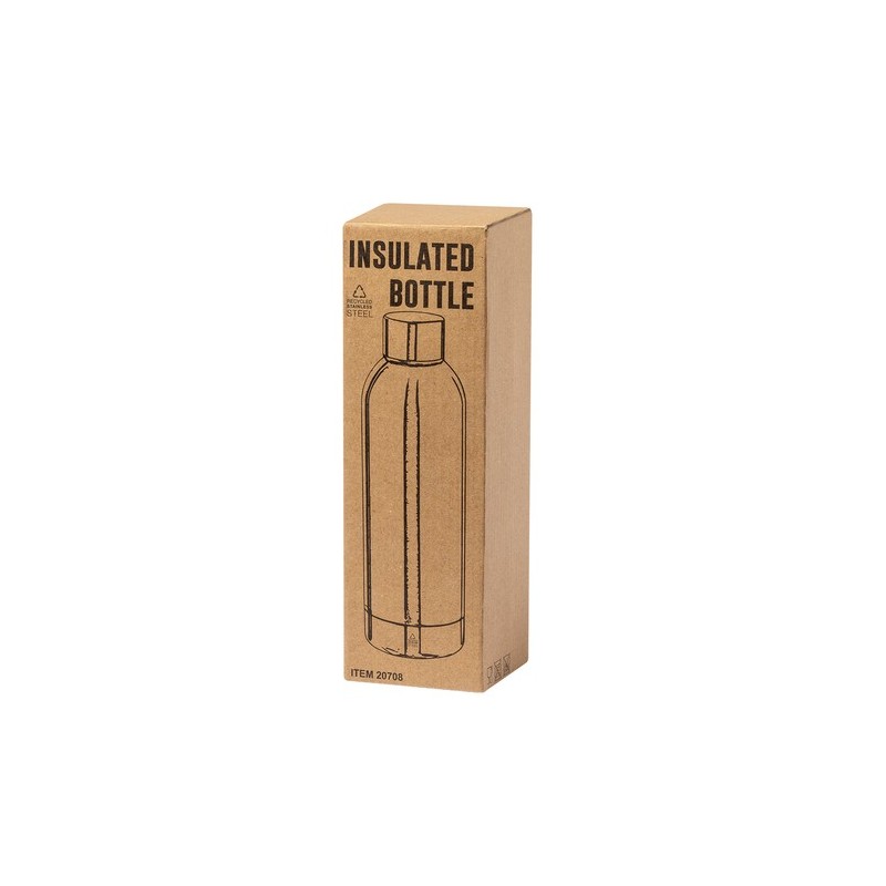Bouteille Isotherme Éco-responsable Thermique - Hilker Couleurs : argenté Matières : acier inoxydable recyclé goodies publicitai