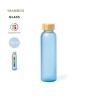 Gourde Éco-responsable Personnalisée à Sublimation - Vantex Matières : bambou Couleurs : bleu clair marquage laser ultra précis