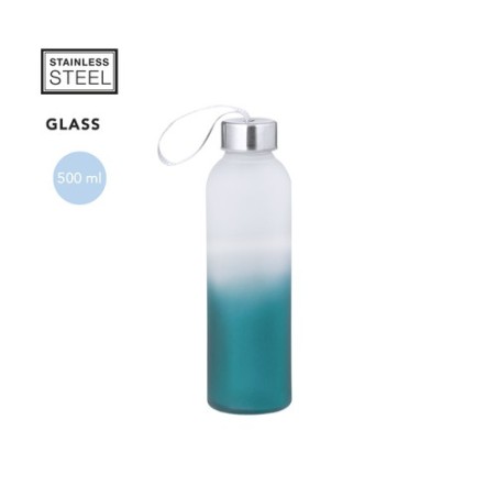 Bidon en Verre et Inox 500 ml Personnalisé - Nortalik Matières : acier inoxydable Couleurs : jaune personnalisation rapide en Fr