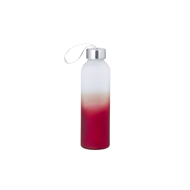 Bidon en Verre et Inox 500 ml Personnalisé - Nortalik Matières : acier inoxydable Couleurs : fuchsia objet promotionnel éco-resp