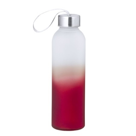 Bidon en Verre et Inox 500 ml Personnalisé - Nortalik Matières : acier inoxydable Couleurs : fuchsia objet promotionnel éco-resp