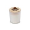 Bougie Aromatique Personnalisée en Verre au Parfum de Noël et Vanille - Lilnax Matières : bois Couleurs : blanc