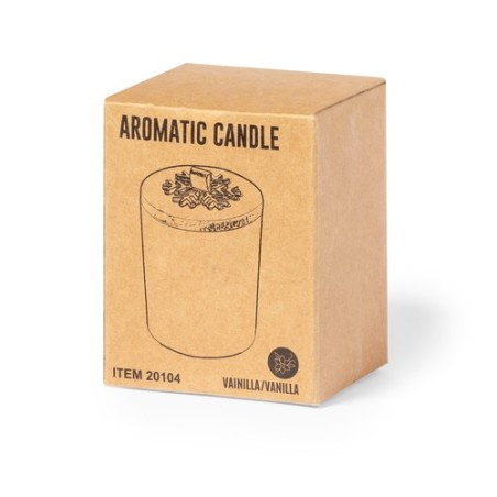 Bougie Aromatique Personnalisée en Verre au Parfum de Noël et Vanille - Lilnax Matières : bois Couleurs : blanc marquage laser u