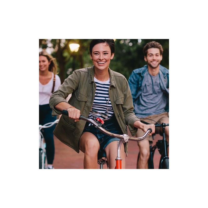 Sonnette de vélo personnalisée en aluminium résistant - Tolfen Matières : aluminium Couleurs : bleu livraison express 24h 48h