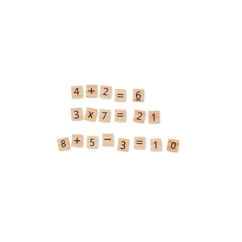 Jeu de comptage éducatif en bois personnalisé pas cher - EDUCOUNT Matières : bois Couleurs : beige personnalisable avec votre lo