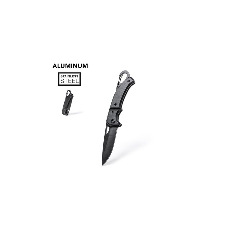 Couteau de Poche Personnalisé Datrak Matières : acier inoxydable Couleurs : noir personnalisable avec votre logo