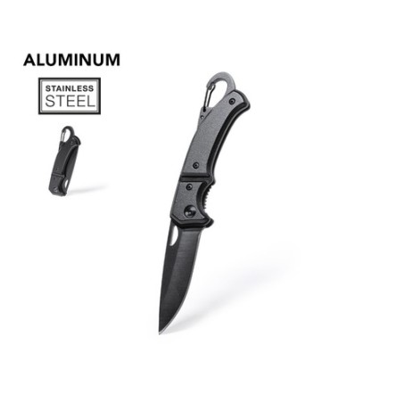 Couteau de Poche Personnalisé Datrak Matières : acier inoxydable Couleurs : noir personnalisable avec votre logo