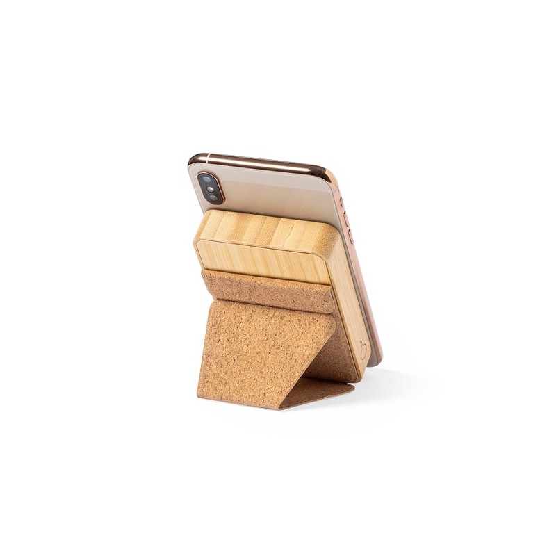 Chargeur Éco-responsable Sans Fil Personnalisé de 10000 mAh Dobson Matières : bambou impression haute définition