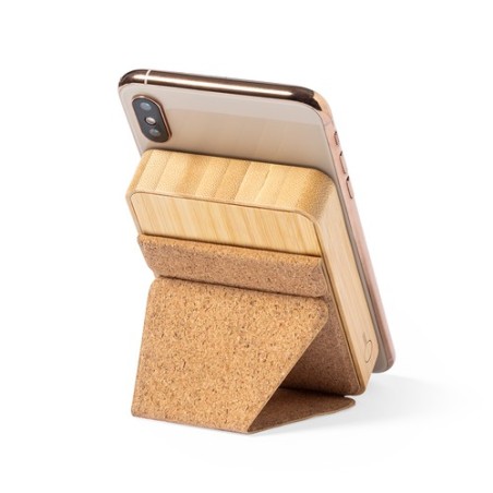 Chargeur Éco-responsable Sans Fil Personnalisé de 10000 mAh Dobson Matières : bambou impression haute définition