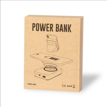 Chargeur Éco-responsable Sans Fil Personnalisé de 10000 mAh Dobson Matières : bambou objet promotionnel éco-responsable