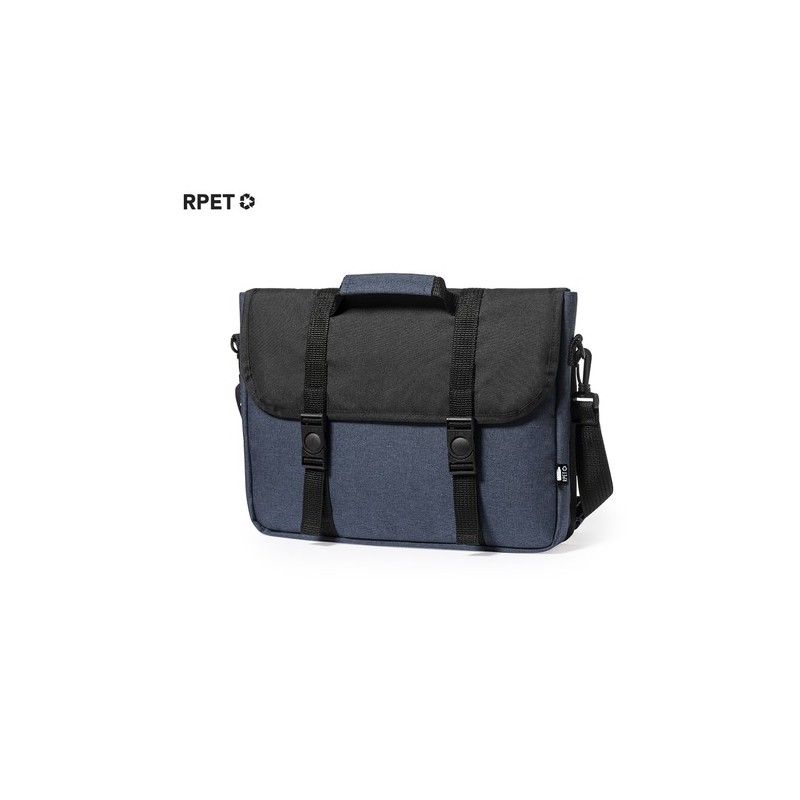 Porte-Documents Éco-responsable et Élégant Personnalisé - Derek Couleurs : bleu marine Matières : polyester recyclé marquage las
